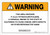 Warning: Prop 65 P-A,A,A-Tetrachlorotoluene - Wall Sign