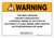 Warning: Prop 65 Sodium Fluoroacetate - Wall Sign