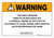 Warning: Prop 65 Tributyltin Methacrylate - Wall Sign