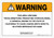Warning: Prop 65 Trichlormethine (Trimustine Hydrochloride) - Wall Sign