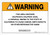 Warning: Prop 65 Valproate (Valproic Acid) - Wall Sign