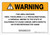 Warning: Prop 65 Vinyl Trichloride (1,1,2-Trichloroethane) - Wall Sign