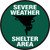 Severe Weather Shelter - Floor Sign
