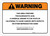 Warning: Prop 65 Trichloroacetic Acid - Wall Sign