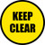 Keep Clear - Floor Sign