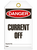 Danger Current Off Tags