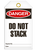 Danger Do Not Stack Tags