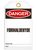 Danger Formaldehyde Tags