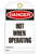 Danger Hot Operating Tags