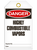 Danger Highly Combustible Vapor Tags