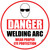 Danger Welding Arc Floor Sign