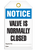 Notice Valve Closed Tags