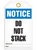 Notice Do Not Stack Tags