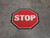 Floor Sign - Stop Sign With Black Border