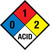 NFPA Diamond 704: 0-1-2 ACID - Wall Sign