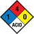 NFPA Diamond 704: 1-4-0 ACID - Wall Sign