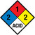 NFPA Diamond 704: 2-1-2 ACID - Wall Sign