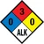 NFPA Diamond 704: 0-3-0 ALK - Wall Sign
