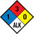 NFPA Diamond 704: 1-3-0 ALK - Wall Sign