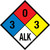 NFPA Diamond 704: 3-0-3 ALK - Wall Sign
