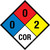 NFPA Diamond 704: 0-0-2 COR - Wall Sign