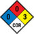 NFPA Diamond 704: 0-0-3 COR - Wall Sign