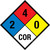 NFPA Diamond 704: 2-4-0 COR - Wall Sign