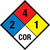 NFPA Diamond 704: 2-4-1 COR - Wall Sign