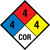 NFPA Diamond 704: 4-4-4 COR - Wall Sign