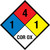 NFPA Diamond 704: 1-4-1 COR OX - Wall Sign
