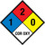 NFPA Diamond 704: 1-2-0 COR OXY - Wall Sign