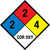 NFPA Diamond 704: 2-2-4 COR OXY - Wall Sign