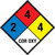 NFPA Diamond 704: 2-4-4 COR OXY - Wall Sign