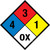 NFPA Diamond 704: 4-3-1 OX - Wall Sign