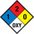 NFPA Diamond 704: 1-2-0 OXY - Wall Sign