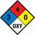 NFPA Diamond 704: 3-4-0 OXY - Wall Sign