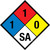 NFPA Diamond 704: 1-1-0 SA - Wall Sign