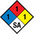 NFPA Diamond 704: 1-1-1 SA - Wall Sign