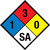NFPA Diamond 704: 1-3-0 SA - Wall Sign
