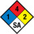 NFPA Diamond 704: 1-4-2 SA - Wall Sign