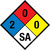 NFPA Diamond 704: 2-0-0 SA - Wall Sign