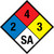 NFPA Diamond 704: 2-4-3 SA - Wall Sign