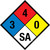 NFPA Diamond 704: 3-4-0 SA - Wall Sign