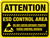 Floor Sign - Attention ESD Control Area with black background