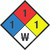 NFPA Diamond 704: 1-1-1 W - Wall Sign