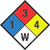 NFPA Diamond 704: 1-3-4 W - Wall Sign