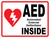 Wall Sign - AED Inside