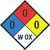 NFPA Diamond 704: 0-0-0 W OX - Wall Sign