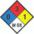 NFPA Diamond 704: 0-3-1 W OX - Wall Sign