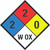 NFPA Diamond 704: 2-2-0 W OX - Wall Sign